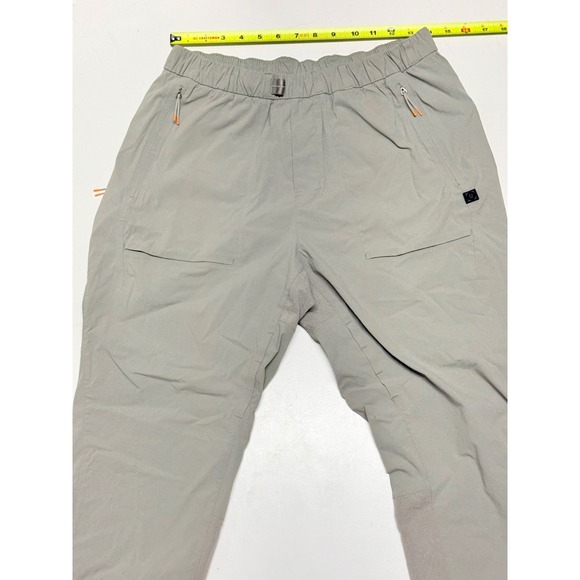 Lululemon Lab Visa Mens Pants Gray Elastic Waist Zip Pockets Outdoor Size 34 - Picture 2 of 5